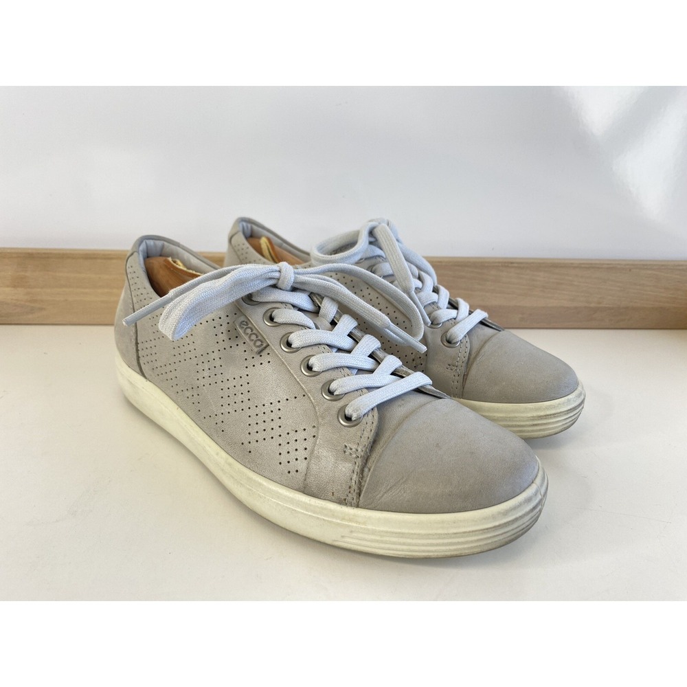 ECCO Soft 7 Street Sneaker Gray Leather Perforated / Women's 5